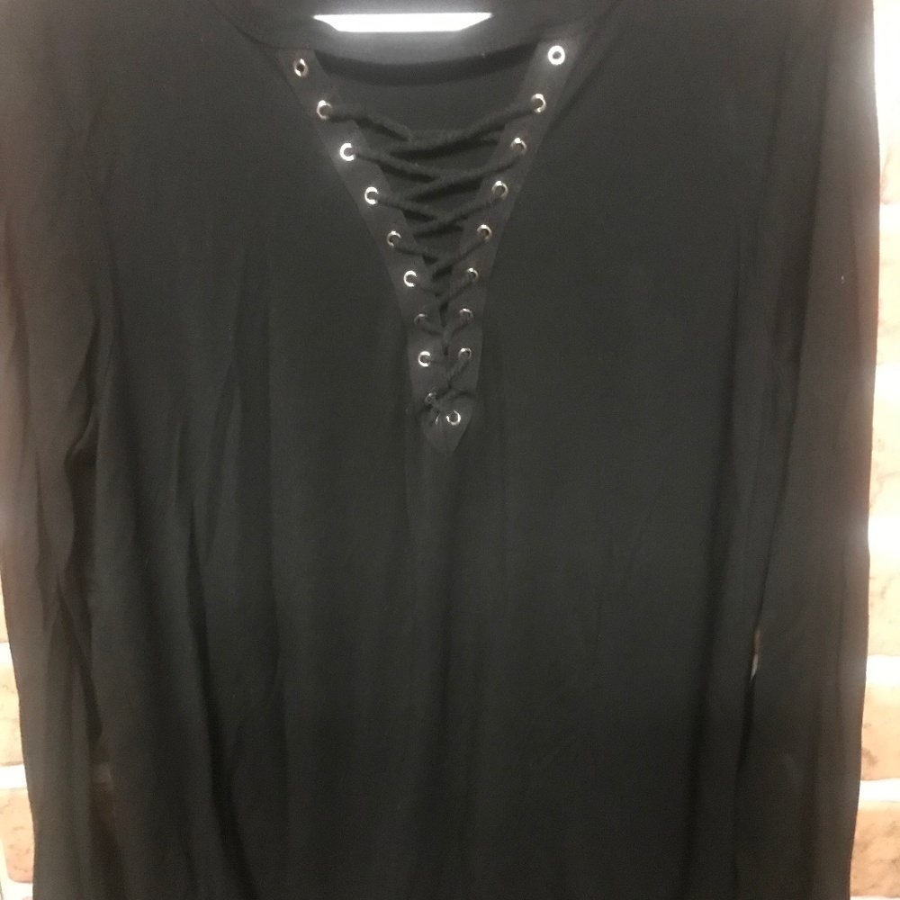 Hippie Chic lace up shirt